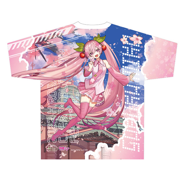 「弘前さくらまつり2022」×「桜ミク」 フルグラフィックTシャツ Art by さかなへん