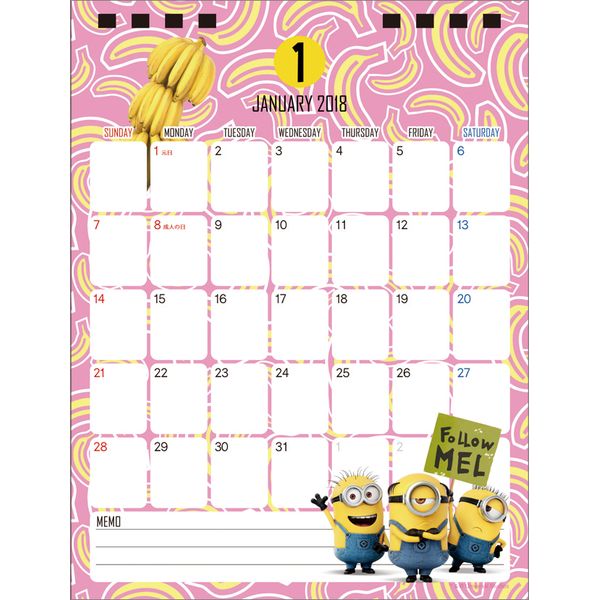 書籍 卓上 怪盗グルーのミニオン大脱走 18年 カレンダー Cl 87 インロック キャラアニ Com