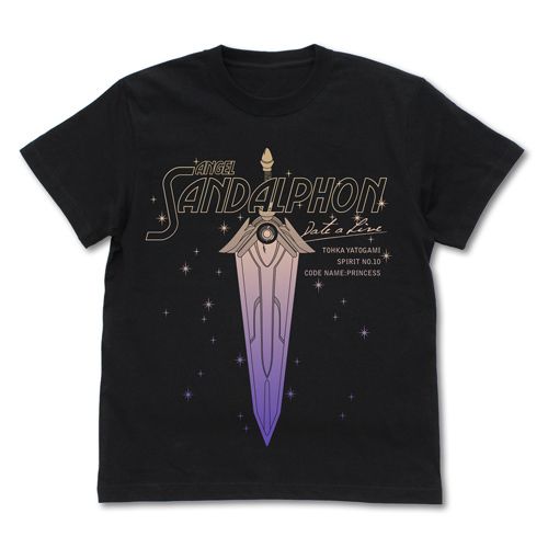 アパレル デート ア ライブiii 夜刀神十香 鏖殺公 サンダルフォン Tシャツ Black M 19年6月出荷予定分 コスパ キャラアニ Com