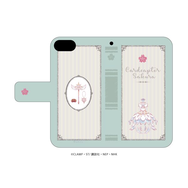 グッズ カードキャプターさくら クリアカード編 手帳型スマホケース Iphone6 6s 7 8兼用 01 バトルコスチューム ホワイト グラフアートデコル 19年5月出荷予定分 A3 キャラアニ Com