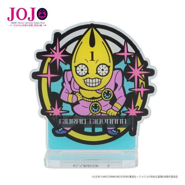 グッズ ジョジョの奇妙な冒険 黄金の風 スタンドたちの奇妙なコスチューム アクリルクリップホルダースタンド ジョルノ ジョバァーナ 19年7月出荷予定分 バンダイアパレル キャラアニ Com