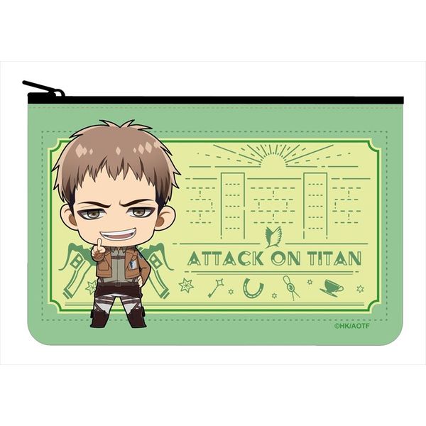 アパレル 進撃の巨人 フラットポーチ ジャン キルシュタイン 年10月出荷予定分 Y Line キャラアニ Com