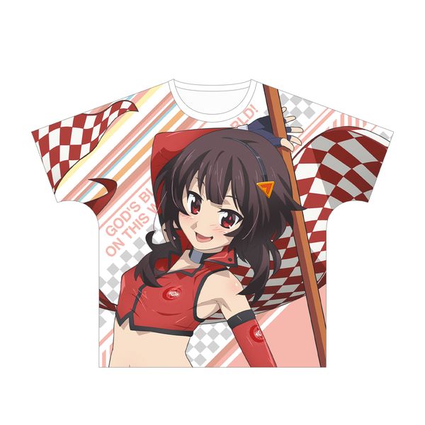 アパレル この素晴らしい世界に祝福を 描き下ろしイラスト めぐみん レースクイーンver フルグラフィックtシャツ ユニセックス サイズxl 21年6月出荷予定分 アルマビアンカ キャラアニ Com