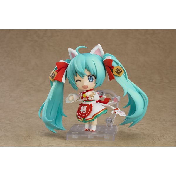 【中古】 キャラクター・ボーカル・シリーズ01初音ミク フィギュア 招きミク ver.  ねんどろいど【フィギュア】【飾磨店】 フィギュア: キャラクター・ボーカル・シリーズ01 初音ミク