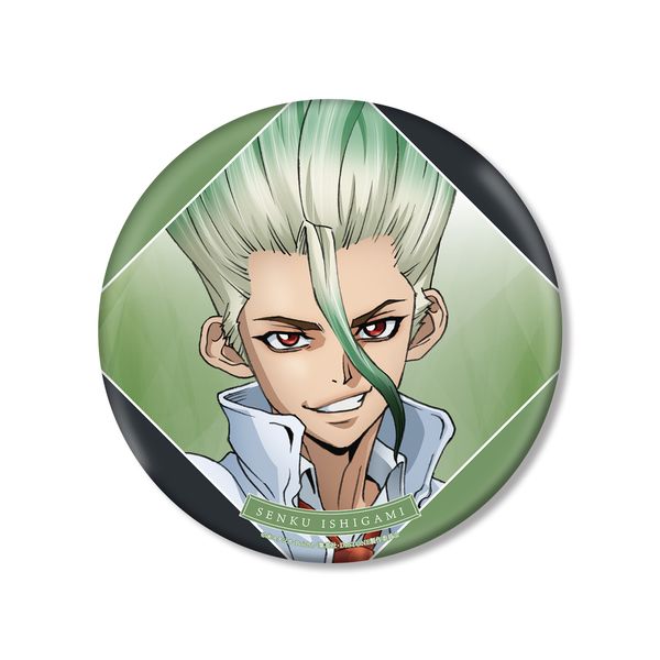アパレル Dr Stone 描き下ろしイラスト 石神千空 石化前ver Big缶バッジ アルマビアンカ キャラアニ Com