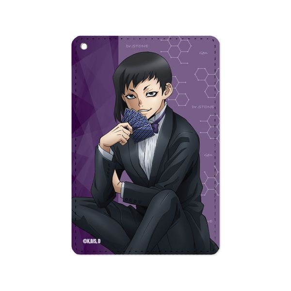 グッズ Dr Stone 描き下ろしイラスト あさぎりゲン 石化前ver 1ポケットパスケース アルマビアンカ キャラアニ Com