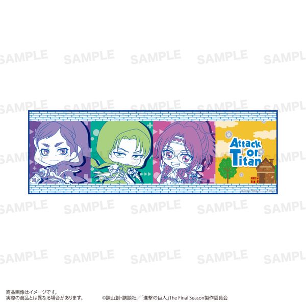 グッズ 進撃の巨人 タオル きゃらほっぴん B リヴァイ エルヴィン ハンジ スターマイン キャラアニ Com