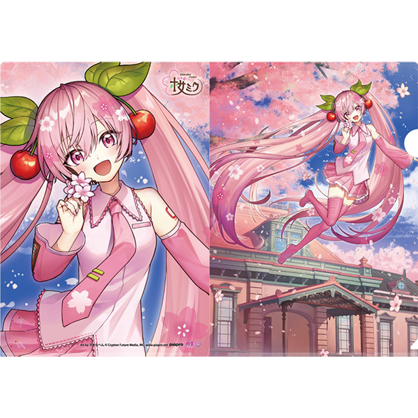 「弘前さくらまつり2022」×「桜ミク」 クリアファイル Art by さかなへん